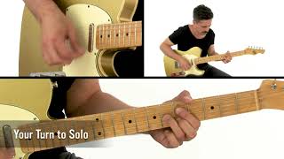 🎸 Texas Blues Guitar Lesson - Shuffle in A: Let's Trade Solos - Corey Congilio