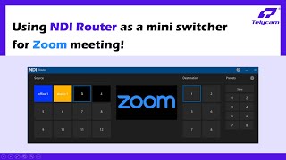 Using NDI Router as a mini switcher for Zoom meeting