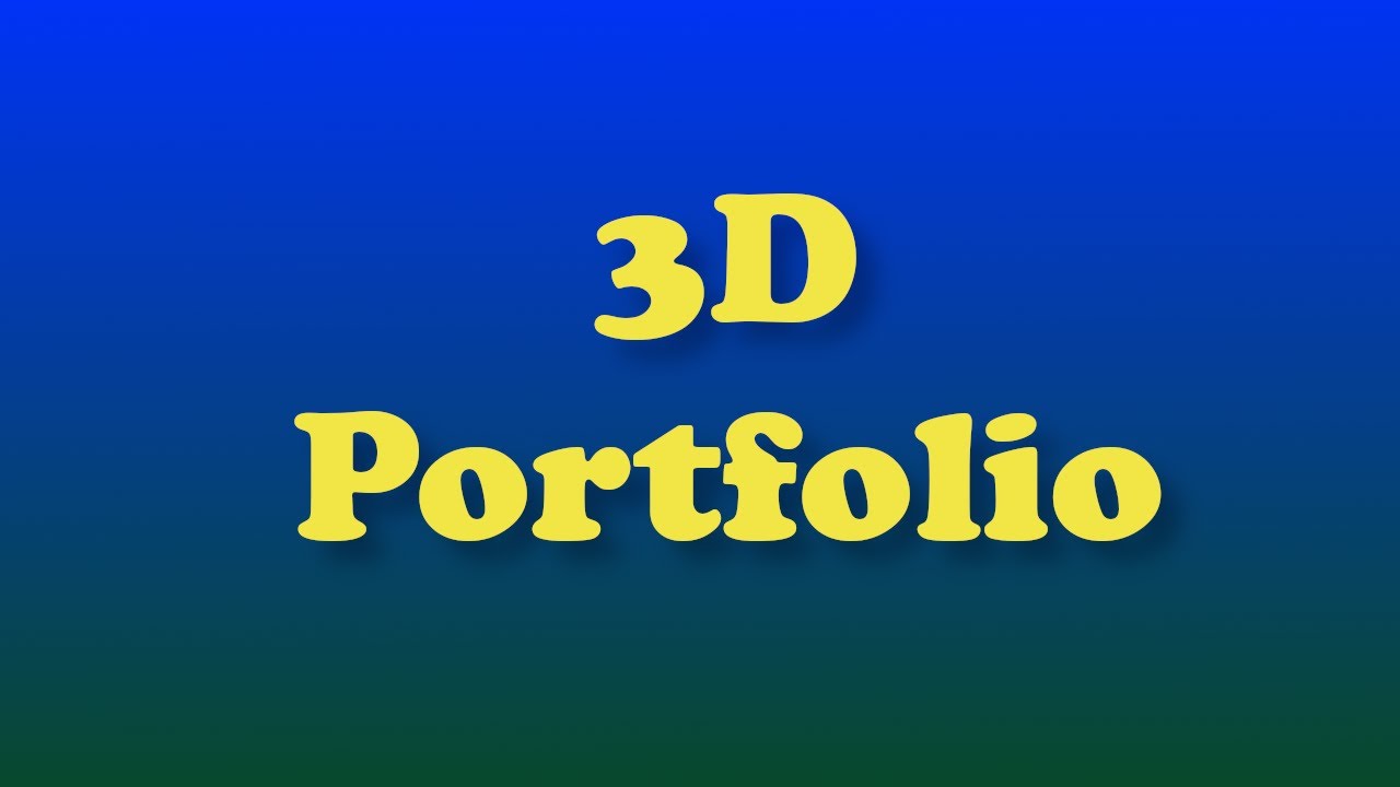 3d Portfolio With Threejs Youtube