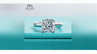 AnuJewel 3.5ct D Color Cushion Cut Moissanite Engagement Wedding Ring 925 Sterling Silver