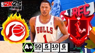 This DERRICK ROSE Build is a MENACE in the RANDOM REC on NBA 2K25