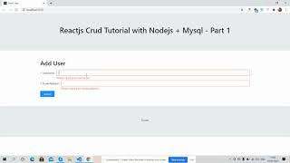 Reactjs | Nodejs | Mysql | Crud Tutorial Part - 1