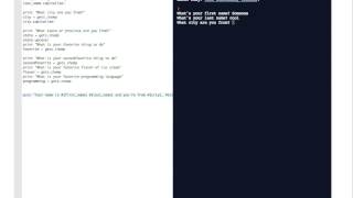 Ruby coding language (read description)