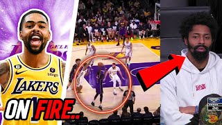 Lakers Offense EXPLODES as Spencer Dinwiddie WATCHES with Rob Pelinka! | D'Angelo Russell GOES OFF!