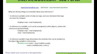 Java references key things explain java interview question interviewdot