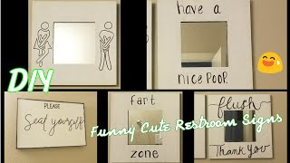 DIY: Funny Cute Restroom Signs