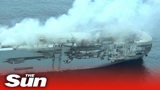 Ship ablaze off Dutch coast carrying almost 500 electric cars