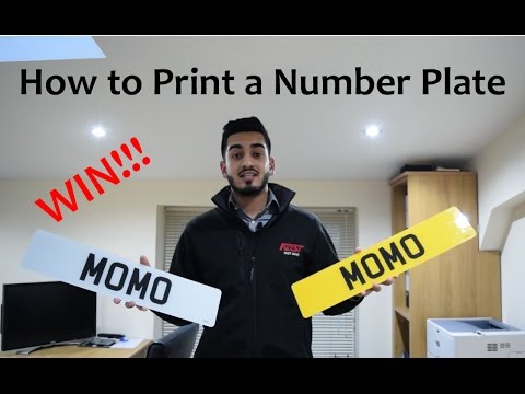 How to Print and Make a Number Plate (competition!!!) How to Print and Make a Number Plate (competition!!!)