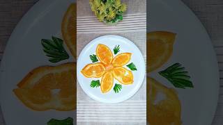 Fruit cutting ideas l Orange flower #cuttingfruit #art #vegetableart #cookwithsidra #crafts #diyart