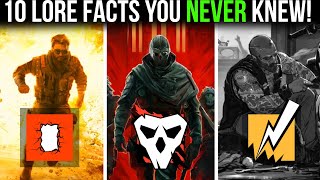 10 R6 Lore Facts you NEVER knew! (Part 1)