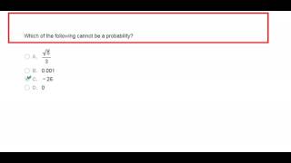 Which of the following cannot be a probability?