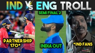 INDIA VS ENGLAND T20 WC SEMIFINAL 2 TROLL🔥 | KOHLI HARDIK BUTTLER HALES | TELUGU CRICKET TROLLS