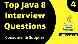 Java 8 Interview Questions And Answers | Consumer || BiConsumer || Supplier || Chaining (Live Demo)
