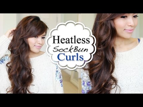 Overnight HEATLESS Sock Bun Curls Hair Tutorial Overnight HEATLESS Sock Bun Curls Hair Tutorial