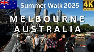 Melbourne Australia Summer Walking Tour 2025 Melbourne City Walk Tour 4K