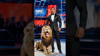 This man turned into a panther on the AGT stage together with his lion! 🦁 #americasgottalent #agt