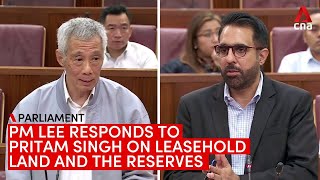 Workers' Party chief Pritam Singh asks PM Lee questions on Singapore's reserves and leasehold land