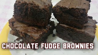 Chocolate Fudge Brownies without Oven using Whole wheat Flour