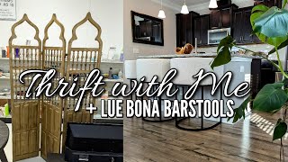 🛍️Thrifting Goodwill for My Home + LUE BONA Jessica Barstools! | Thrift with Me \u0026 Haul 2025