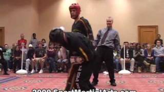 Cody Diesbourg v Mike Scaperato - Men's LW point sparring - 2009 NBL Supergrands