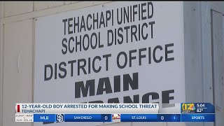 12-year-old Tehachapi boy arrested for making school shooting threats