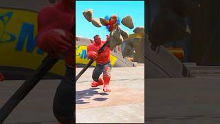 GTA V : Spiderman And Red Hulk Vs Venom And Thanos Fight Match 😮| EP 15 #shorts #shortsfeed