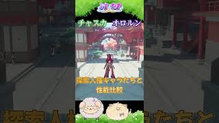 【原神】チャスカとオロルンの探索性能比較してみた【風元素の問題児たち】