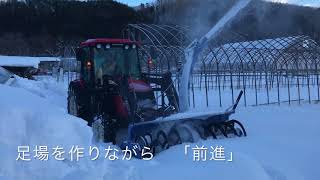 2018ソーラーパネル脇も難なく除雪