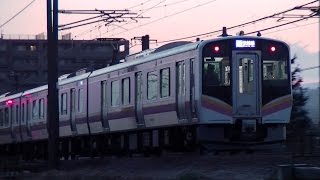 2017.3.4ﾀﾞｲﾔ改正によりE129系に変更され２両減車！信越本線下り始発421M B21編成