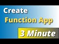 How to Create an Azure Function App? | 3 Minute Tutorial