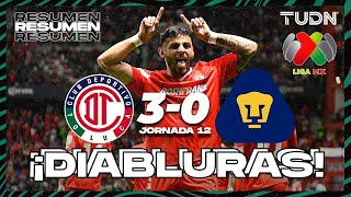 Resumen y goles | Toluca 3-0 Pumas | CL2024 - Liga Mx J12 | TUDN