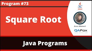 Java program to find the square root of the given number