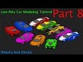 Beginner Blender Low Poly Car Modeling Tutorial -  Part 8 - Wheels and Decals