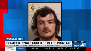 Escaped Madison County inmate may be in Middle Tennessee