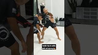 Next Video: How to perform the BJJ ankle pick chain attack and set up! 🔥#shorts
