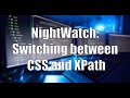 Nightwatch: Switching between CSS and XPath selectors
