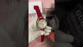 GUESS RED QUARTZ SILICONE CASUAL WATCH 38MM #guess #donghochinhhang #U1157L2 #guess