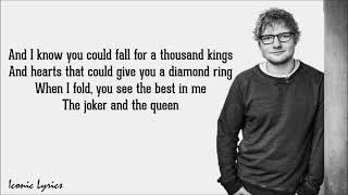 The Joker And The Queen - Ed Sheeran (Lyrics)