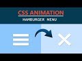 CSS Animation Tutorial - Hamburger Menu