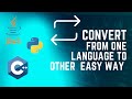 Convert any  code from one language to another |C++ to java Converter| java to python converter