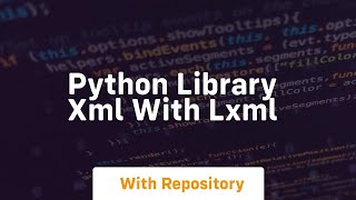 Python library xml with lxml