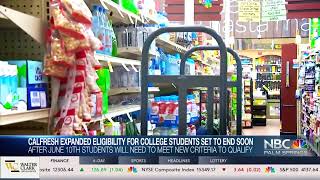 Expanded CalFresh Benefits For College Students Expires