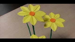 origami flowers - daisy - how to make
