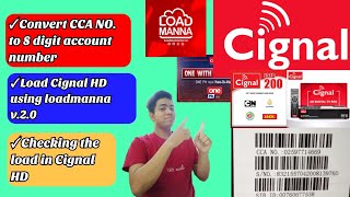 How to convert CCA No. into 8 Digit account No. , Load Cignal HD and checking it?| iManna Tv Mindoro