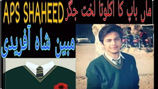Mubeen shah Shaheed Aps student peshawar