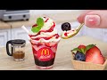 Freeze Miniature McCafe Frappe Ideas | Tasty Tiny Strawberry Chocolate Frappe | Miniature Cooking