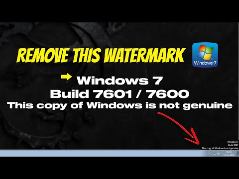 Fix Windows Is Not Genuine | Remove Build 7601/ 7600 Watermark In Windows 7