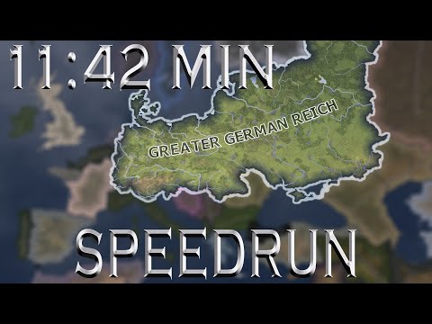 Создать Великую Германию за 11:42 минуты // SPEEDRUN Hearts Of Iron IV
