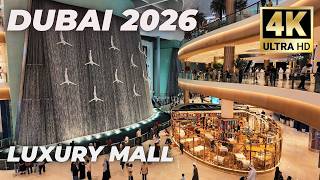 Dubai [4K] Inside Dubai Mall 2026 🇦🇪 | Luxury Shopping, Food Court & Full Walking Experience