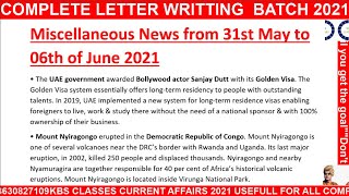 Miscellaneous News from 31st May to 06th of June 2021